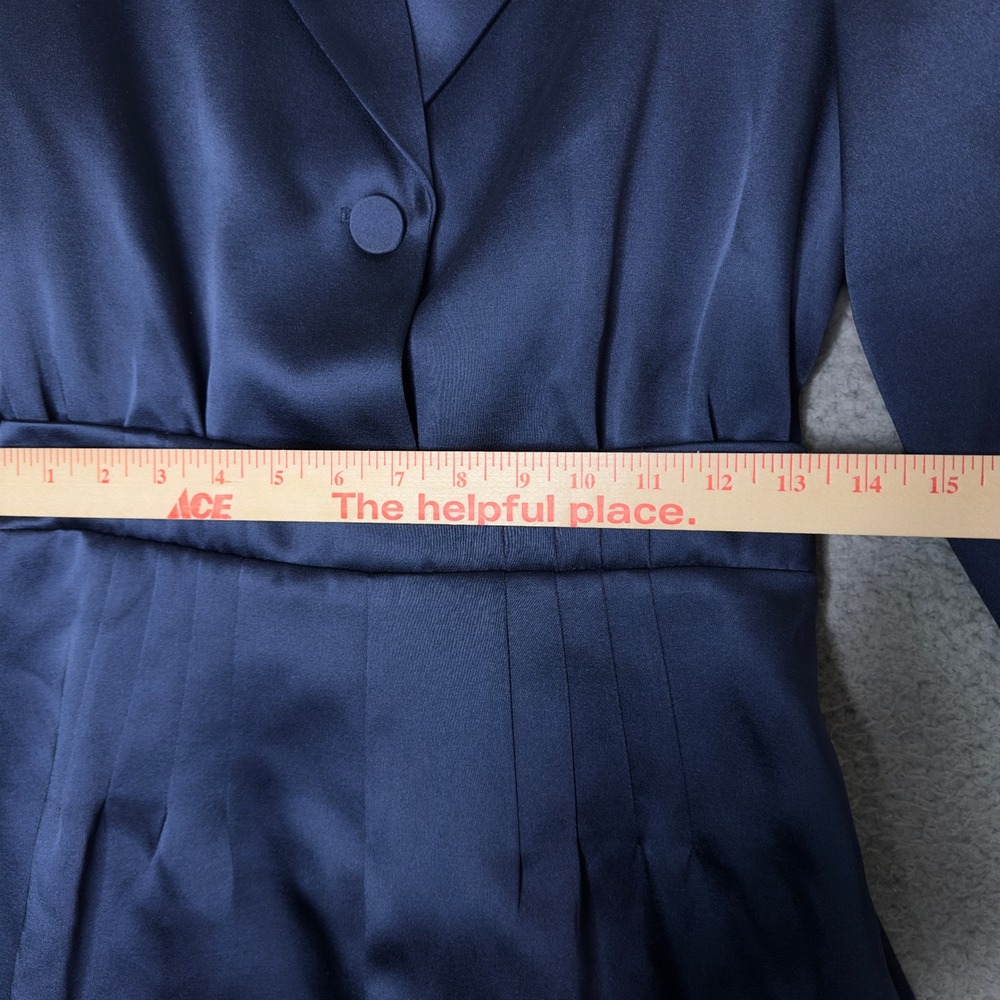 Anthropologie Mare Mare Navy Blue Long Sleeve Romper Blazer Style Size S - Picture 8 of 10